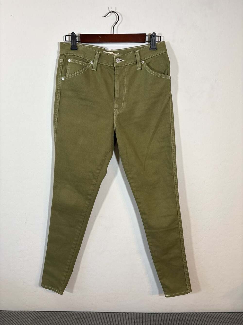 Levi's Mile High Super Skinny Jeans in Olive Green W29 L30
